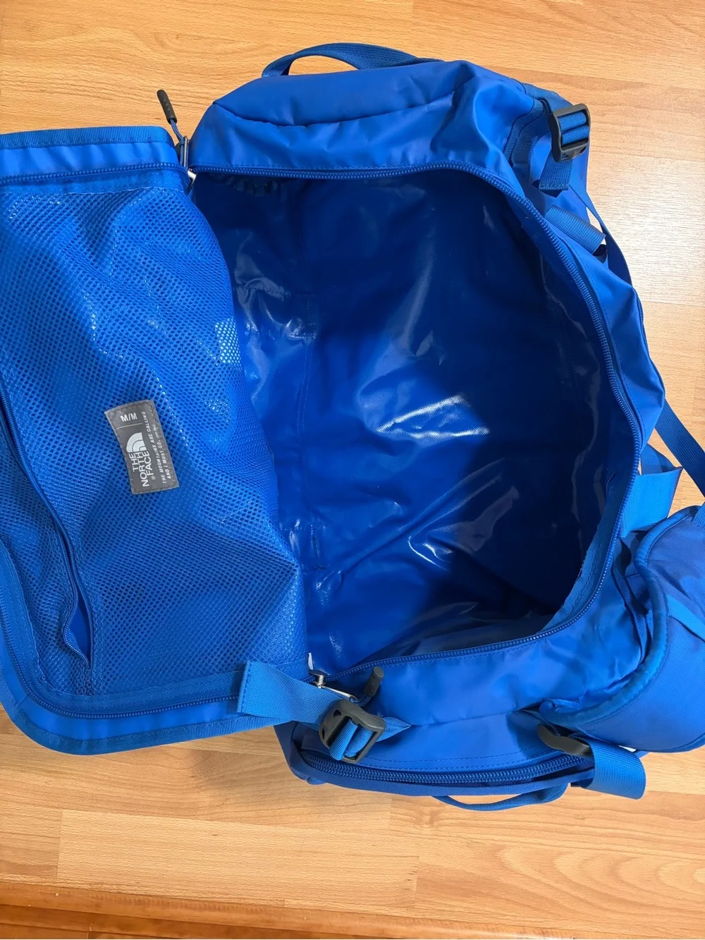 The North Face Blue Basecamp M 71L Duffle Bag
